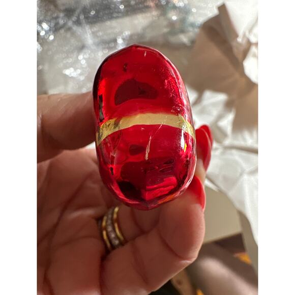 Vintage Mercury glass ornament set 1950s 1960s stocking teddy doll grannycore - Picture 3 of 7